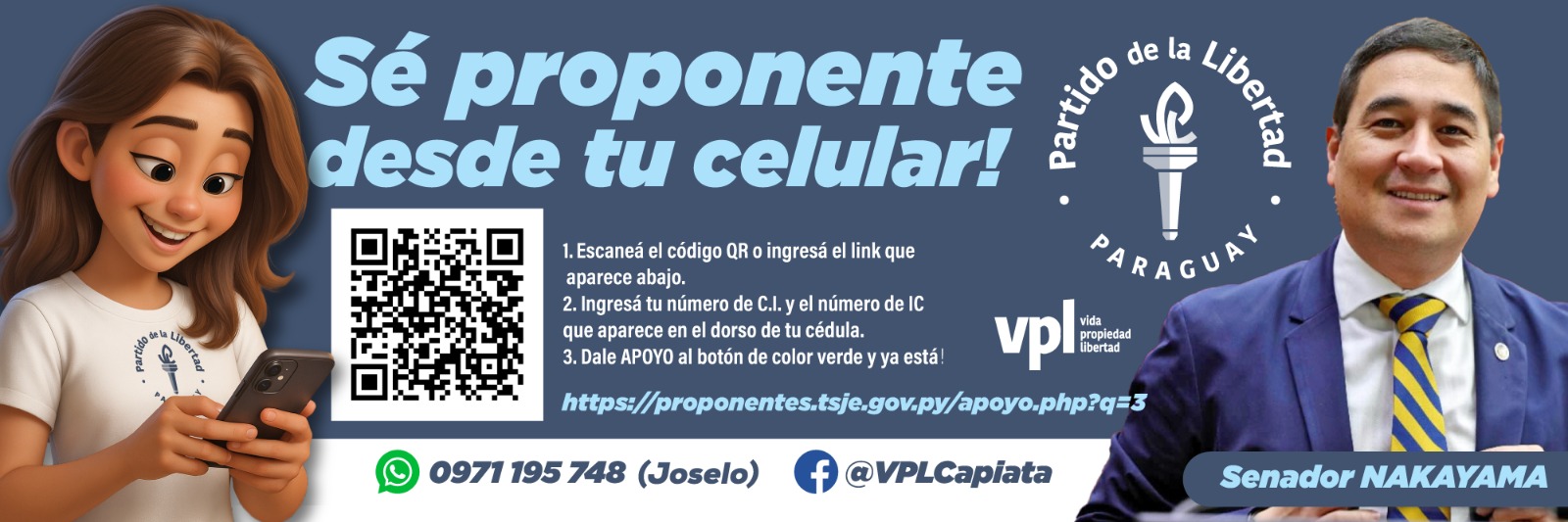 Sé proponente desde tu celular - Partido de la Libertad